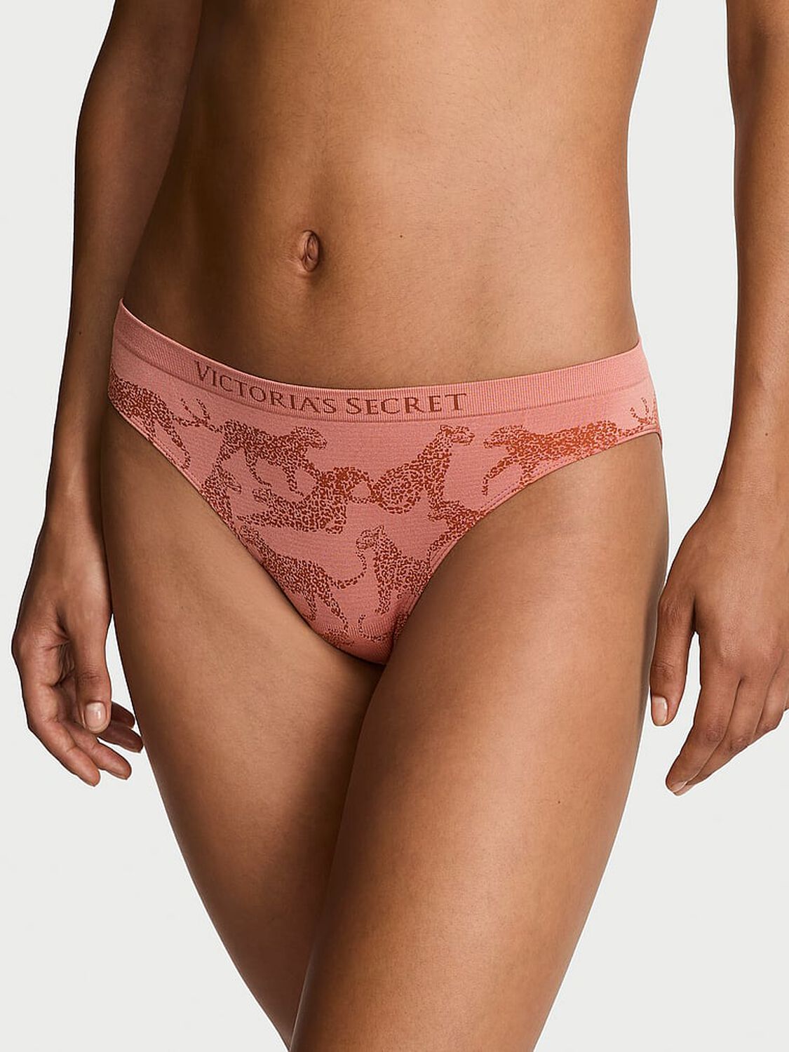 vs Seamless Seamless Bikini Panty Desert Blush Leopards 1 of 1 