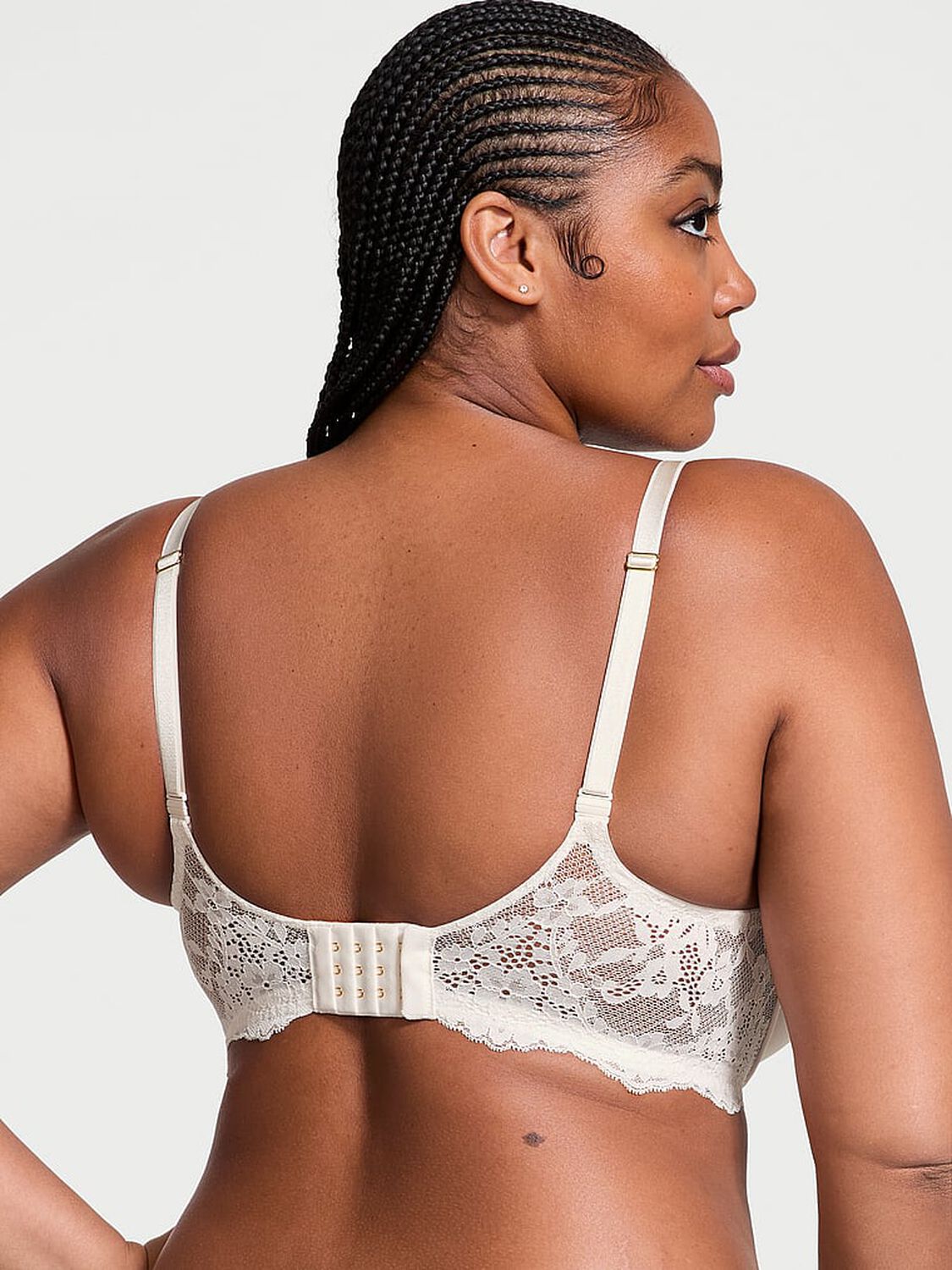 vs Dream Angels Smooth & Lace Push-Up Bra Coconut White 2 of 4 