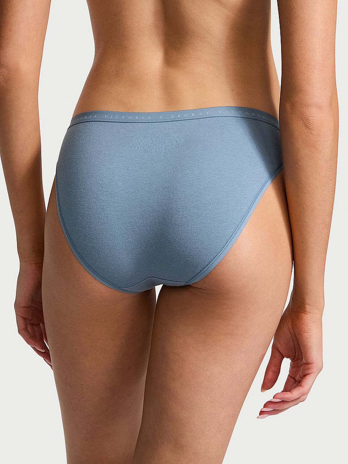 vs Victoria's Secret Stretch Cotton Bikini Panty Faded Denim 2 of 3 