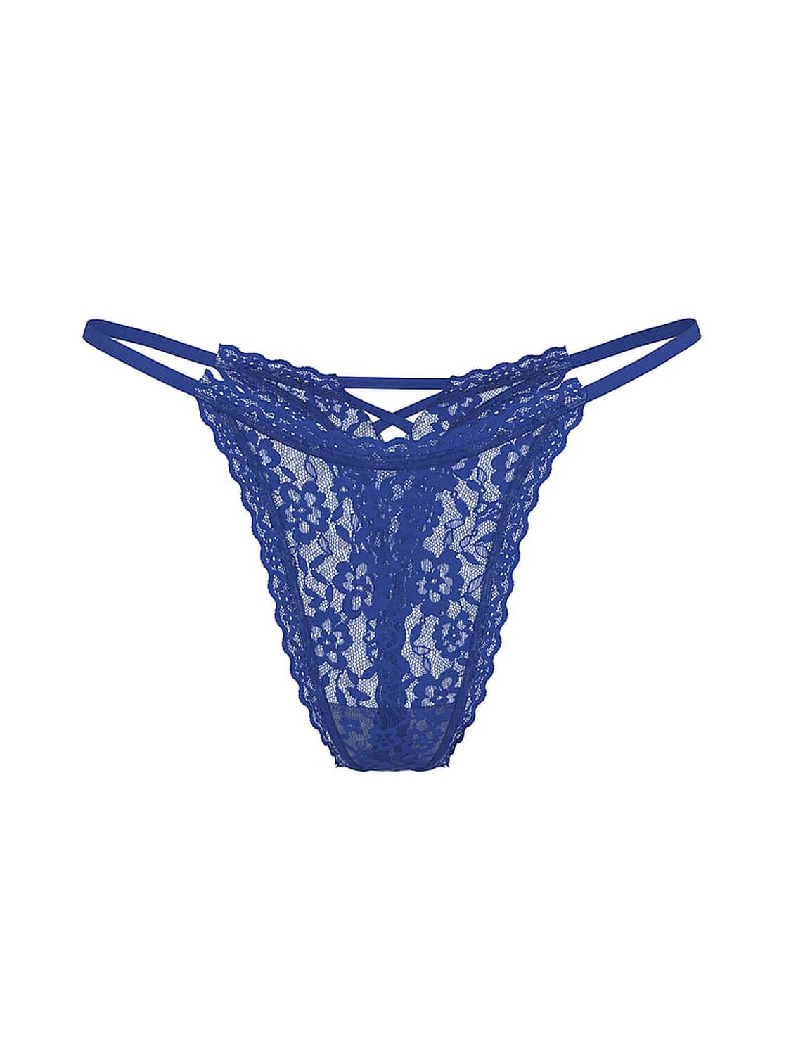 vs The Lacie Lace Strappy-Back String Thong Panty Royal Blue 3 of 3 