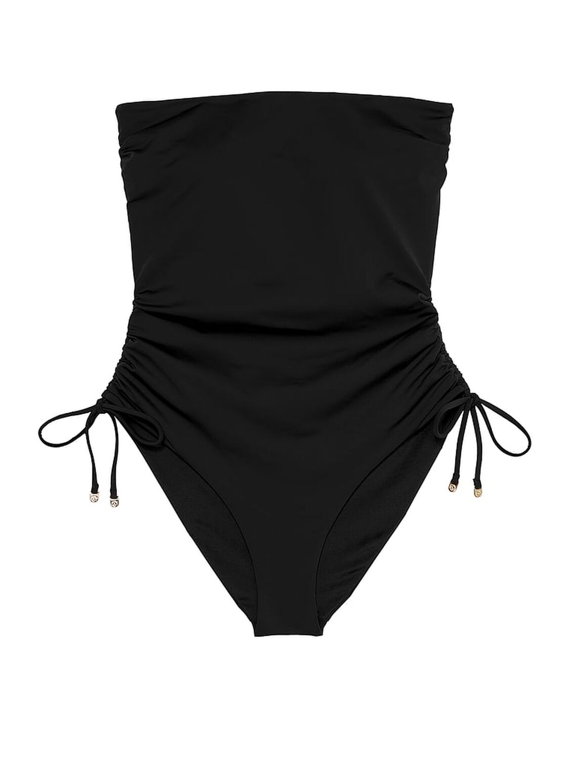 vs Victoria's Secret Swim Essential Strapless Ruched One-Piece Swimsuit Pure Black 3 of 3 