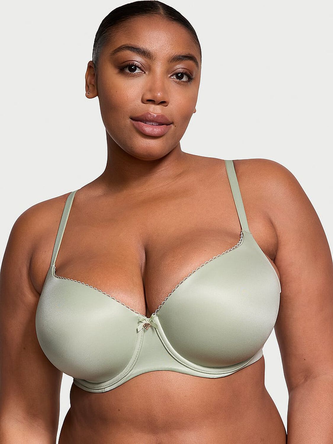 vs Body By Victoria Lightly Lined Smooth Demi Bra Soft Green 1 of 4 