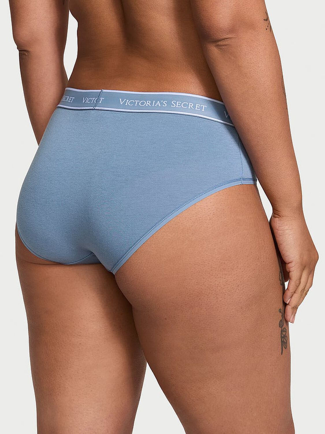 vs Cotton Logo Cotton Hiphugger Panty Faded Denim 2 of 3 