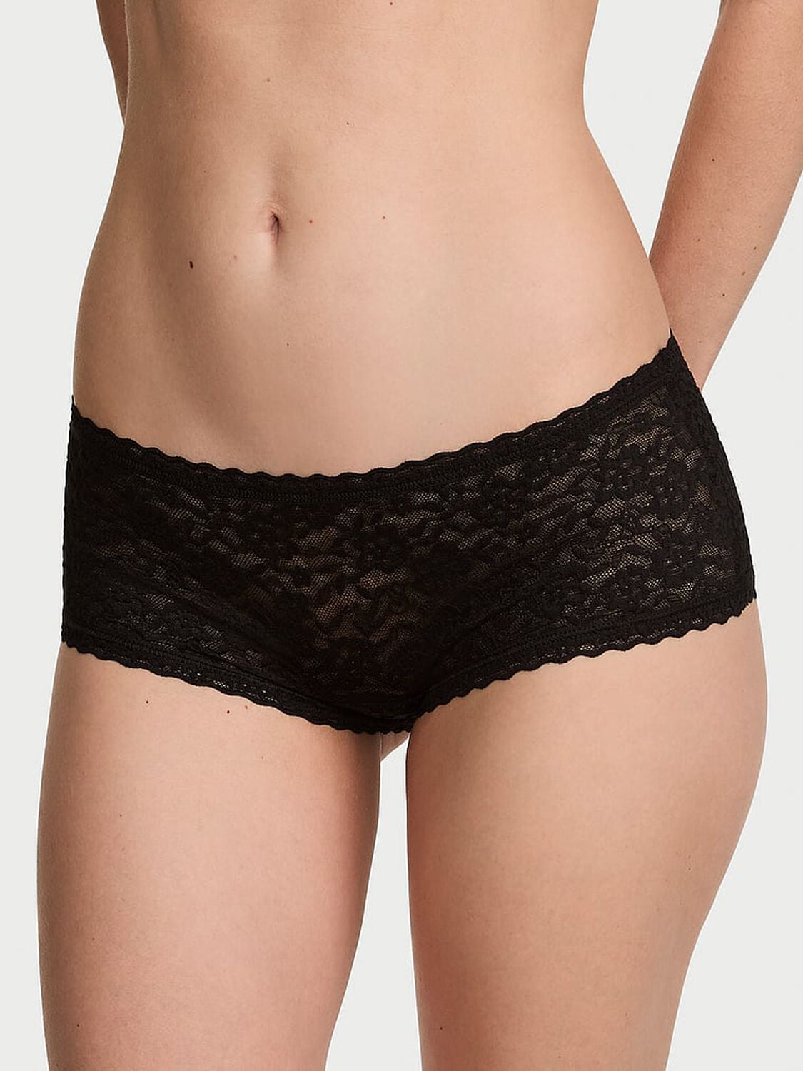 vs The Lacie Lace Low-Rise Boyshort Black 1 of 3 
