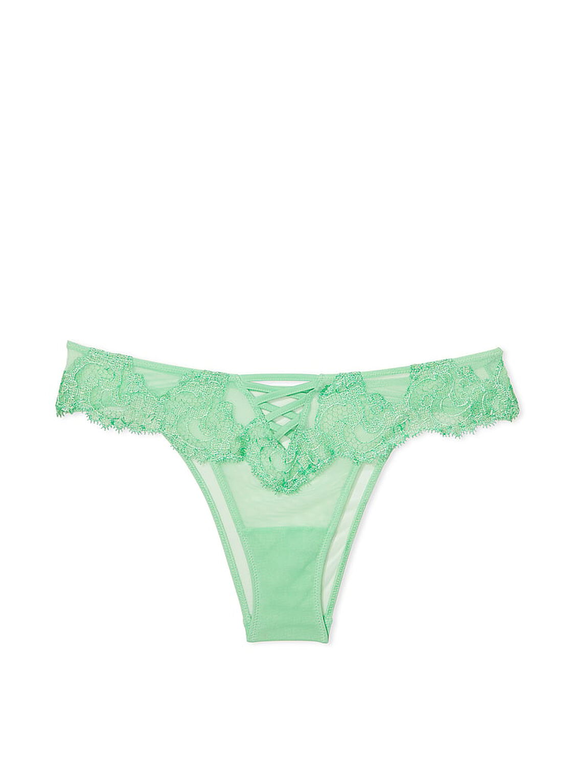 vs Dream Angels Boho Floral Embroidery Brazilian Panty Clueless Green 3 of 4 