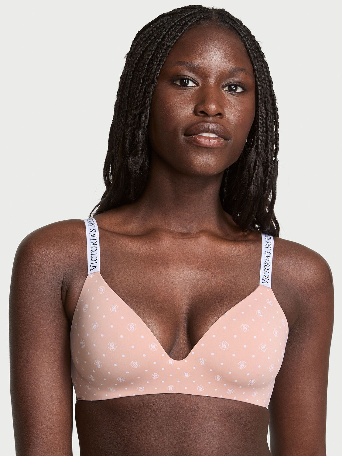vs The T-Shirt Lightly Lined Wireless Bra Pink Dot 1 of 3 