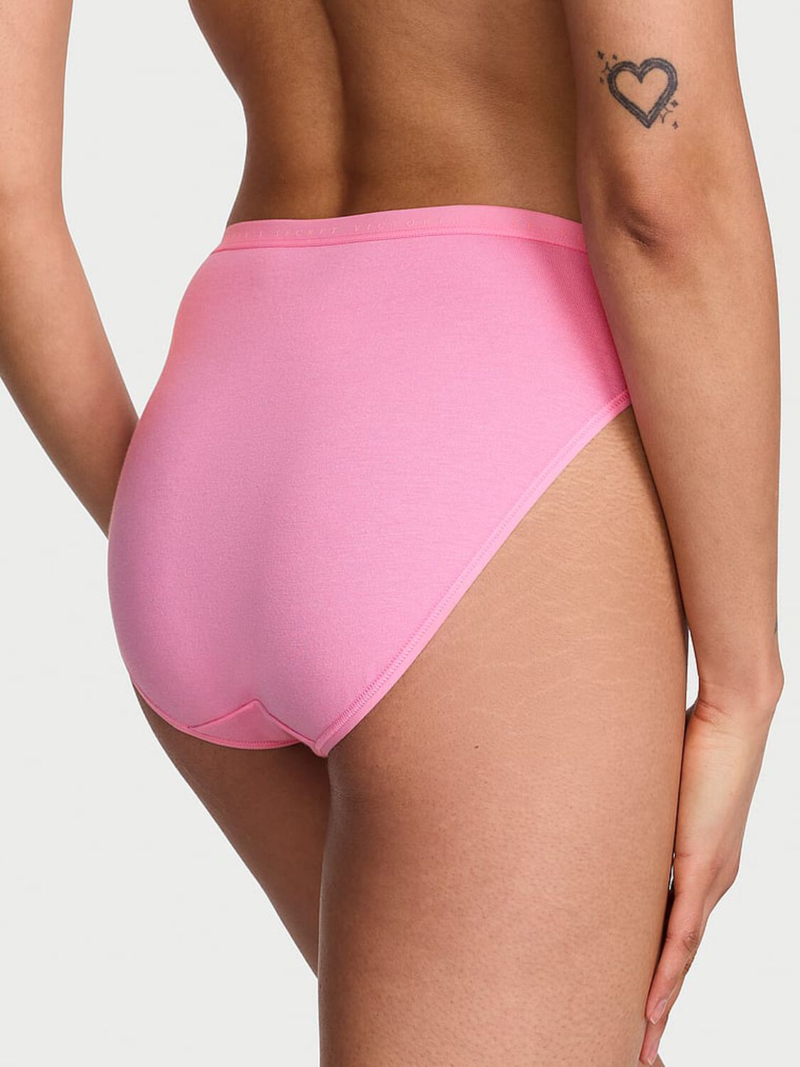 vs Victoria's Secret Stretch Cotton High-Leg Brief Panty Pink Sugar 2 of 2 