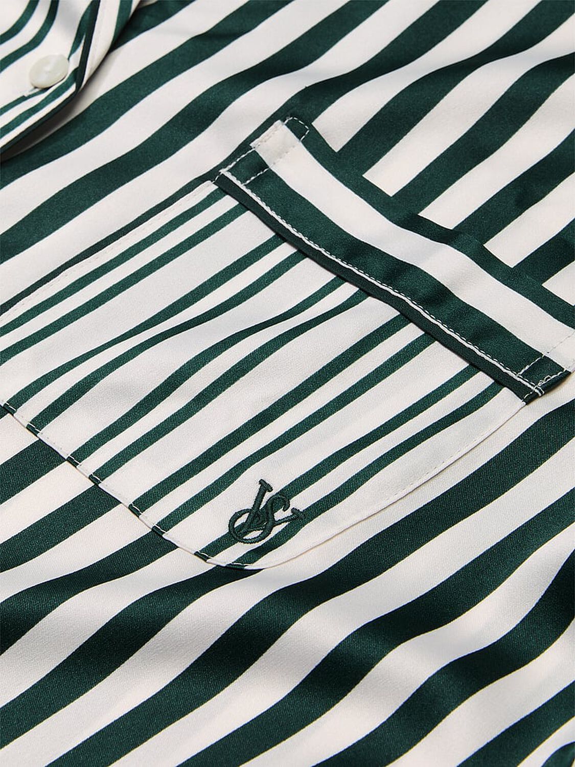 vs Victoria's Secret Glazed Satin Short Pajama Set Iconic Stripe 2 of 2 