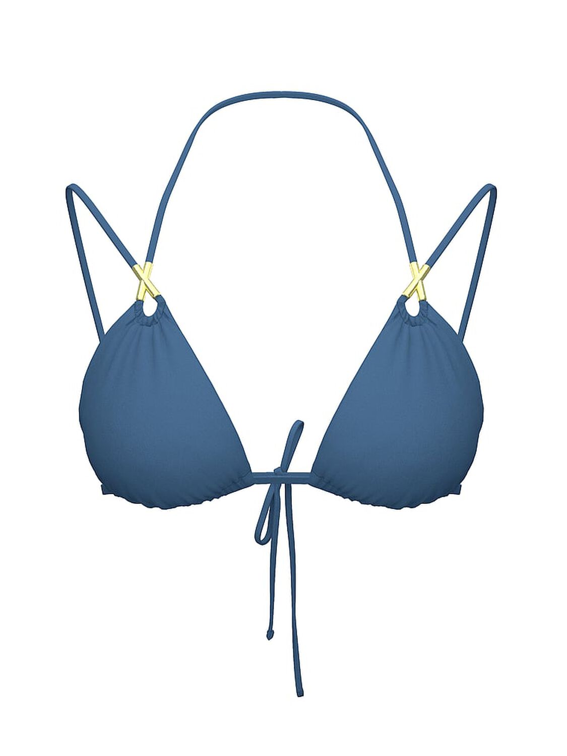 vs Victoria's Secret Swim Archives Sexy Straps Triangle Bikini Top Moonlight Blue 3 of 3 