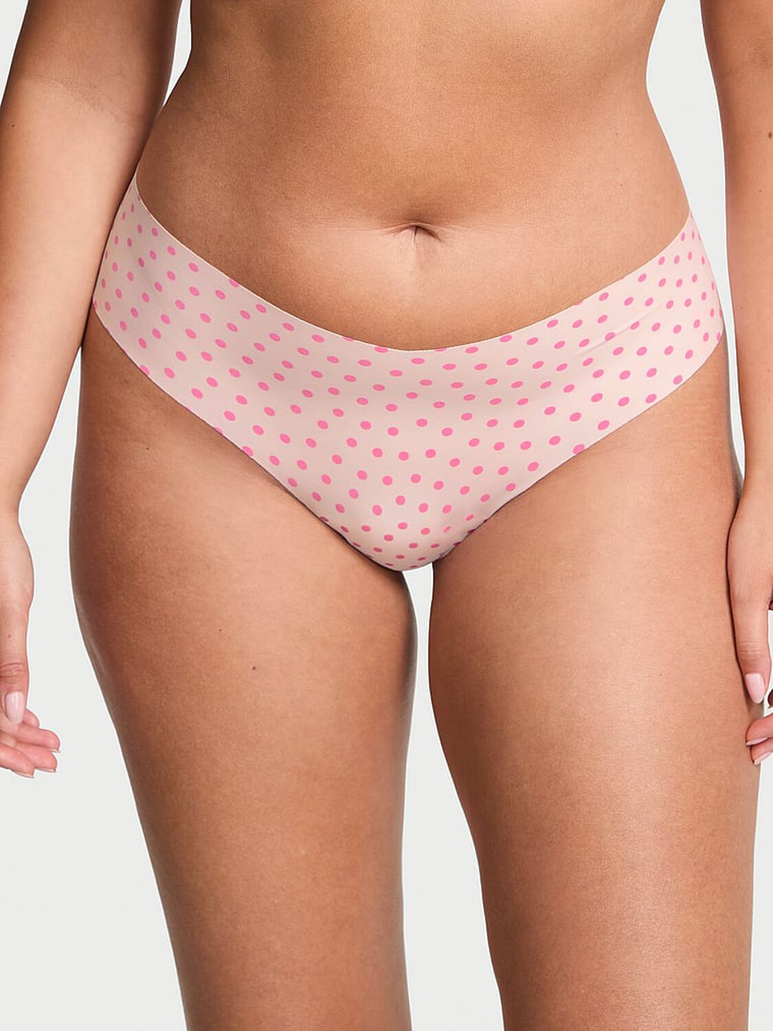 vs No-Show No-Show Thong Panty Purest Pink Dots 2 of 3 