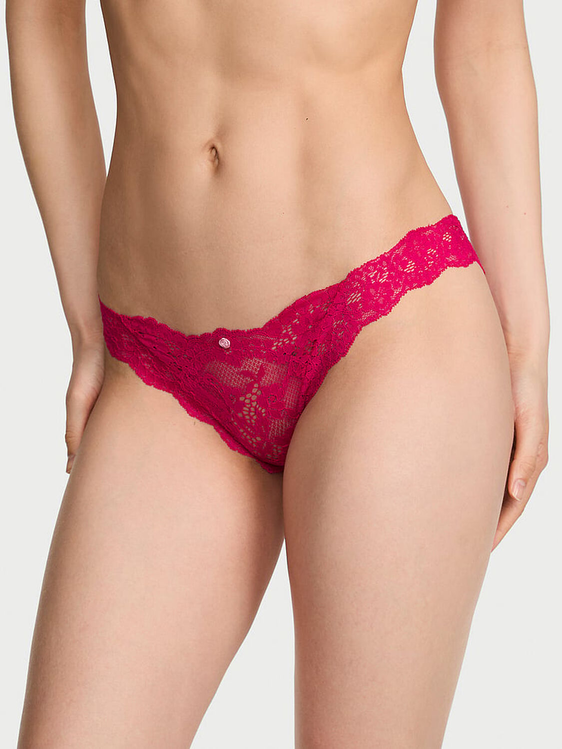 vs Dream Angels Lace Bikini Panty Vibrant Fuchsia 1 of 2 