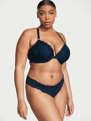 Lace-Up Lace Thong Panty