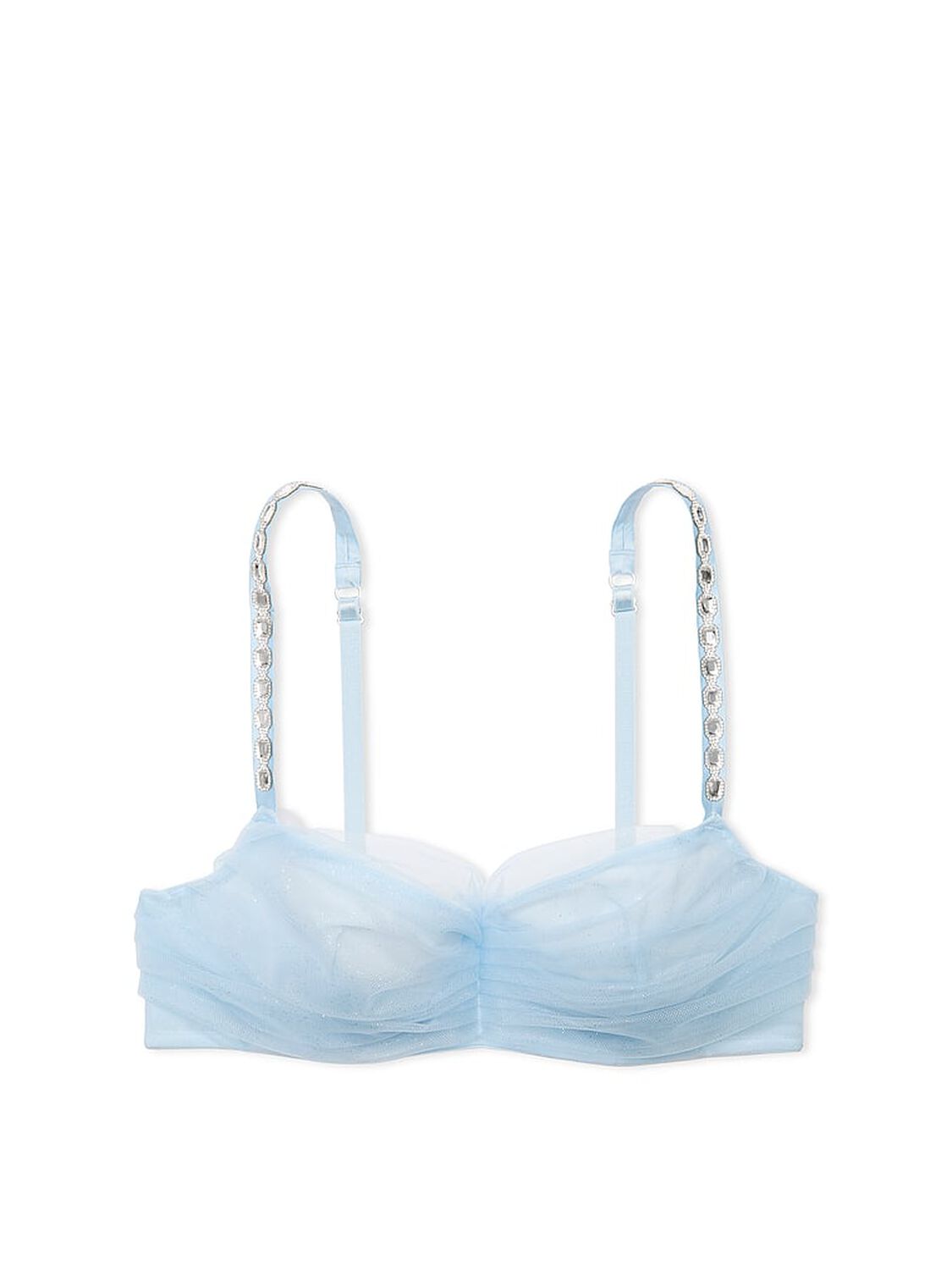vs Dream Angels Twinkle Cameo Strap Glitter Tulle Unlined Bra Top 3 of 4 