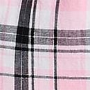 Flannel Short-Sleeve Long Tee-Jama Set, Coconut White/Black Gold Lurex Stripe, swatch