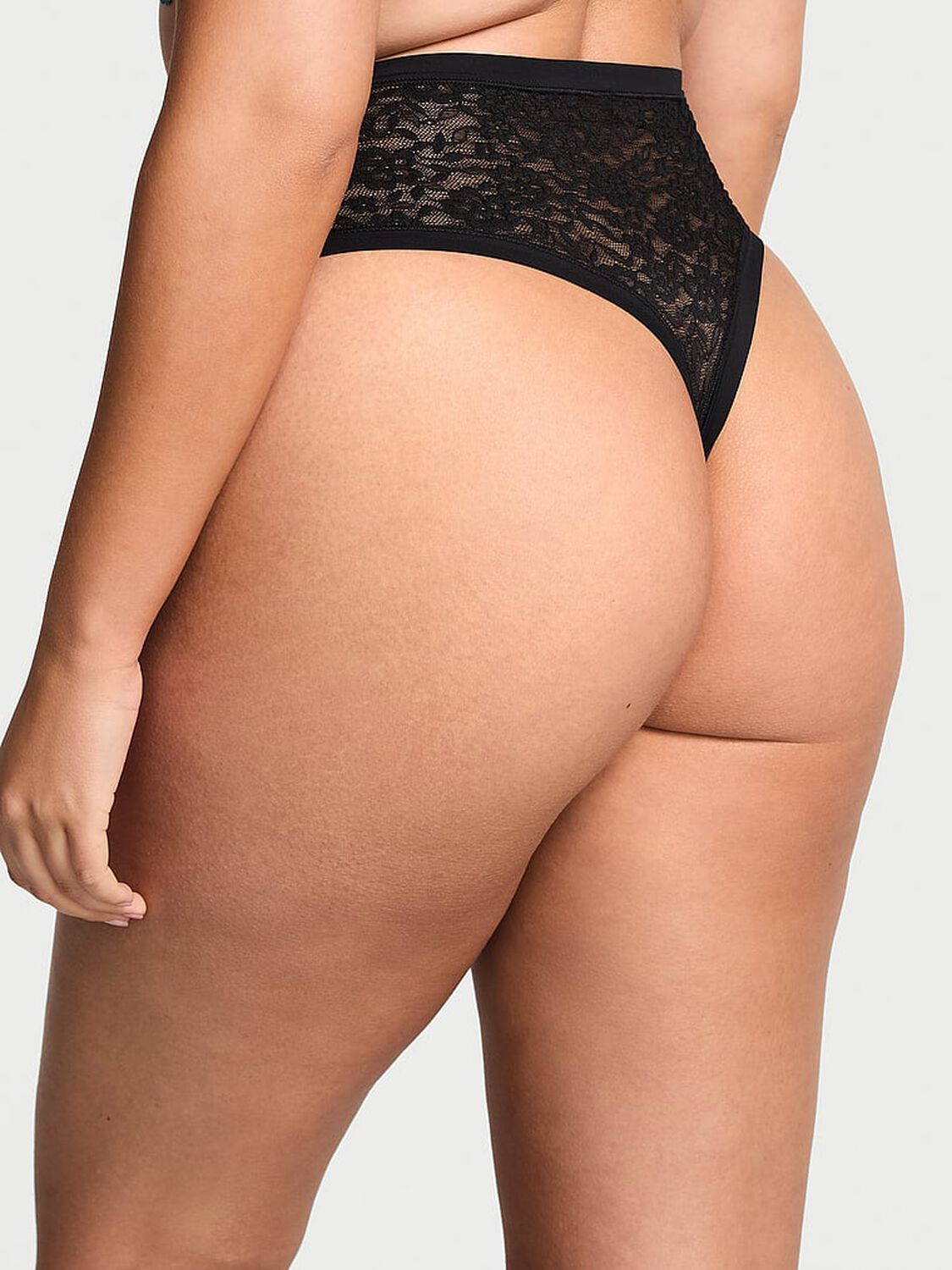 vs No-Show No-Show Lacie High-Waist Thong Panty Black 1 of 3 