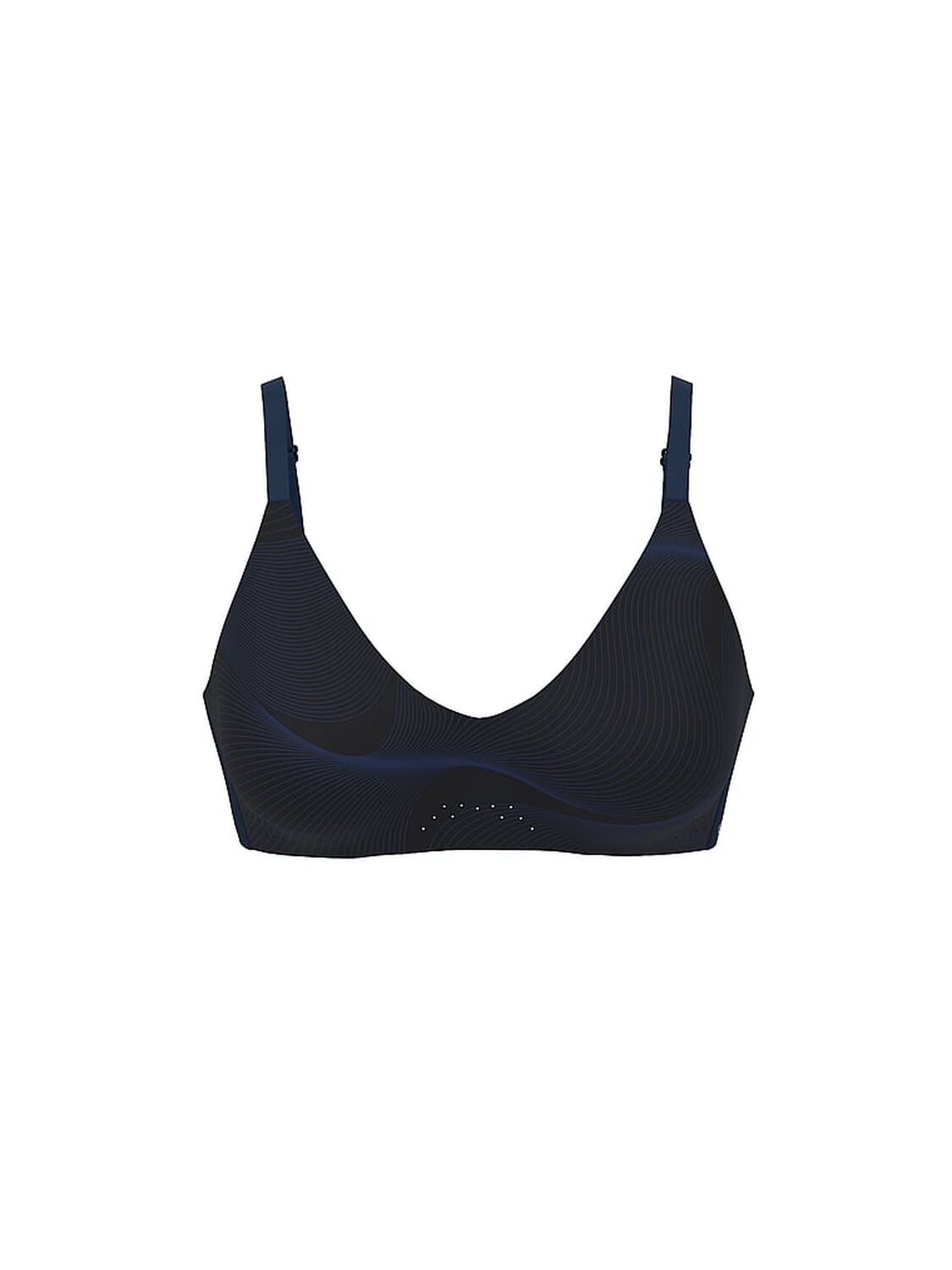 vs Vsx VSX Featherweight&trade; Medium V-Neck Sports Bra Blue Marble 3 of 3 