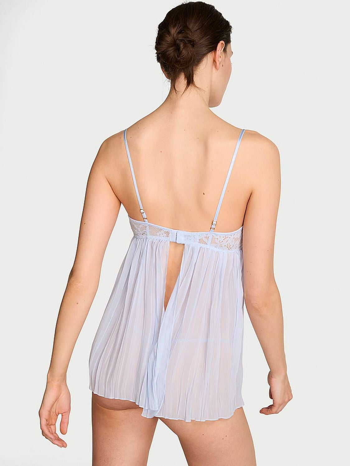 vs Dream Angels Dare to Dream Lace Pleated Babydoll Set Belle Flower 2 of 2 