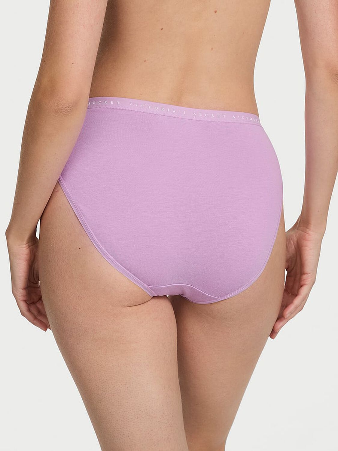 vs Victoria's Secret Stretch Cotton High-Leg Brief Panty Light Lilac 2 of 3 