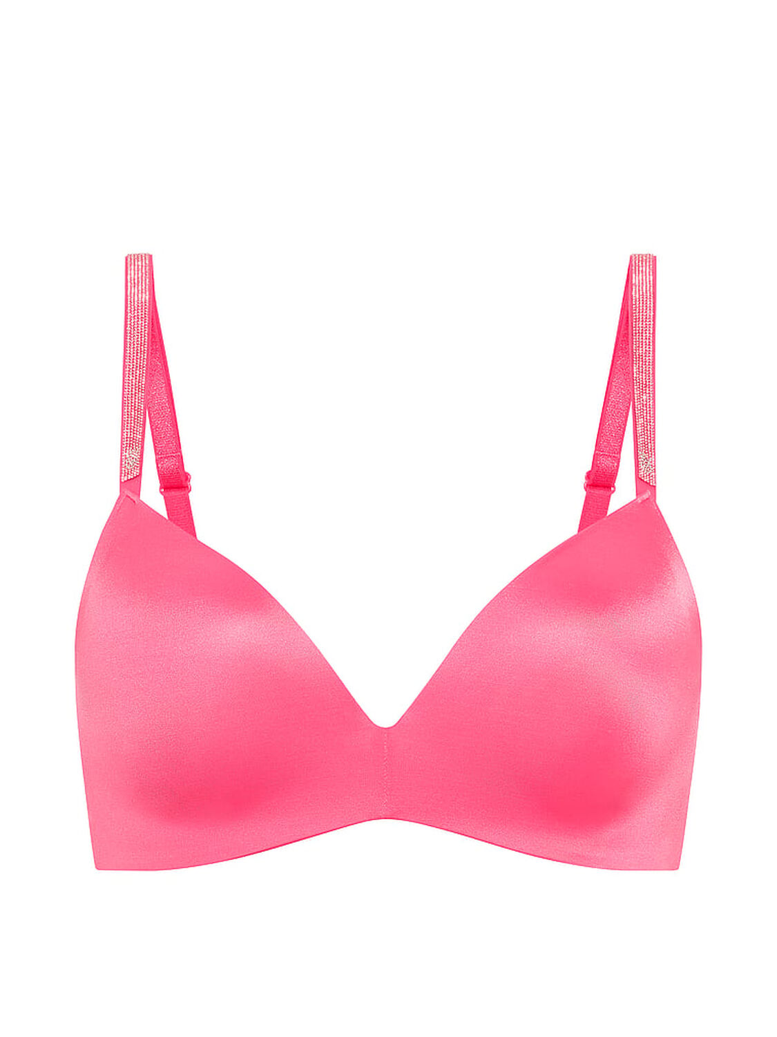 vs Very Sexy So Obsessed Shine Strap Wireless Push-Up Bra Bombshell Pink 3 of 3 