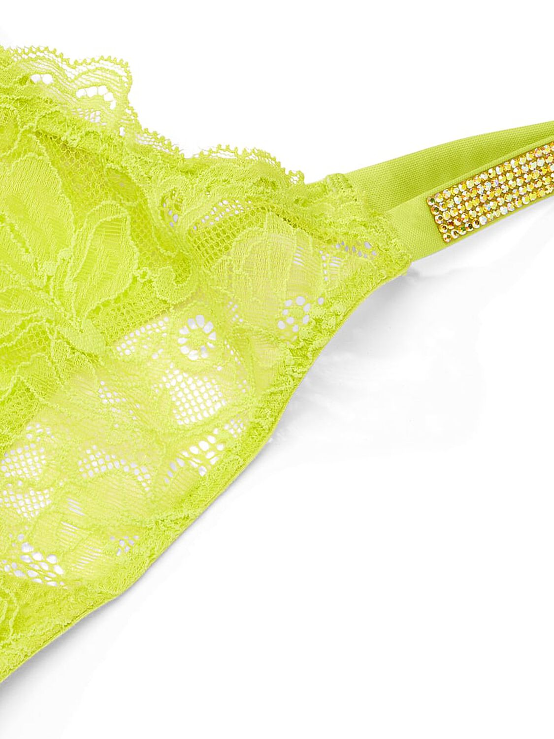 vs Very Sexy Shine Chain Strap Lace Thong Panty Limelight 4 of 4 