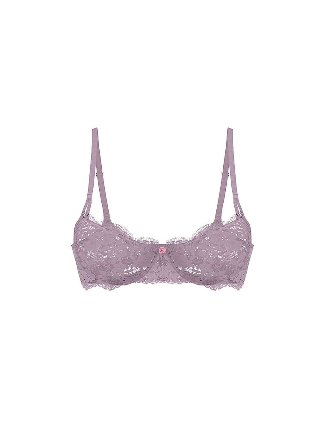 vs Dream Angels Wicked Unlined Lace Balconette Bra Deep Hyacinth 3 of 3 