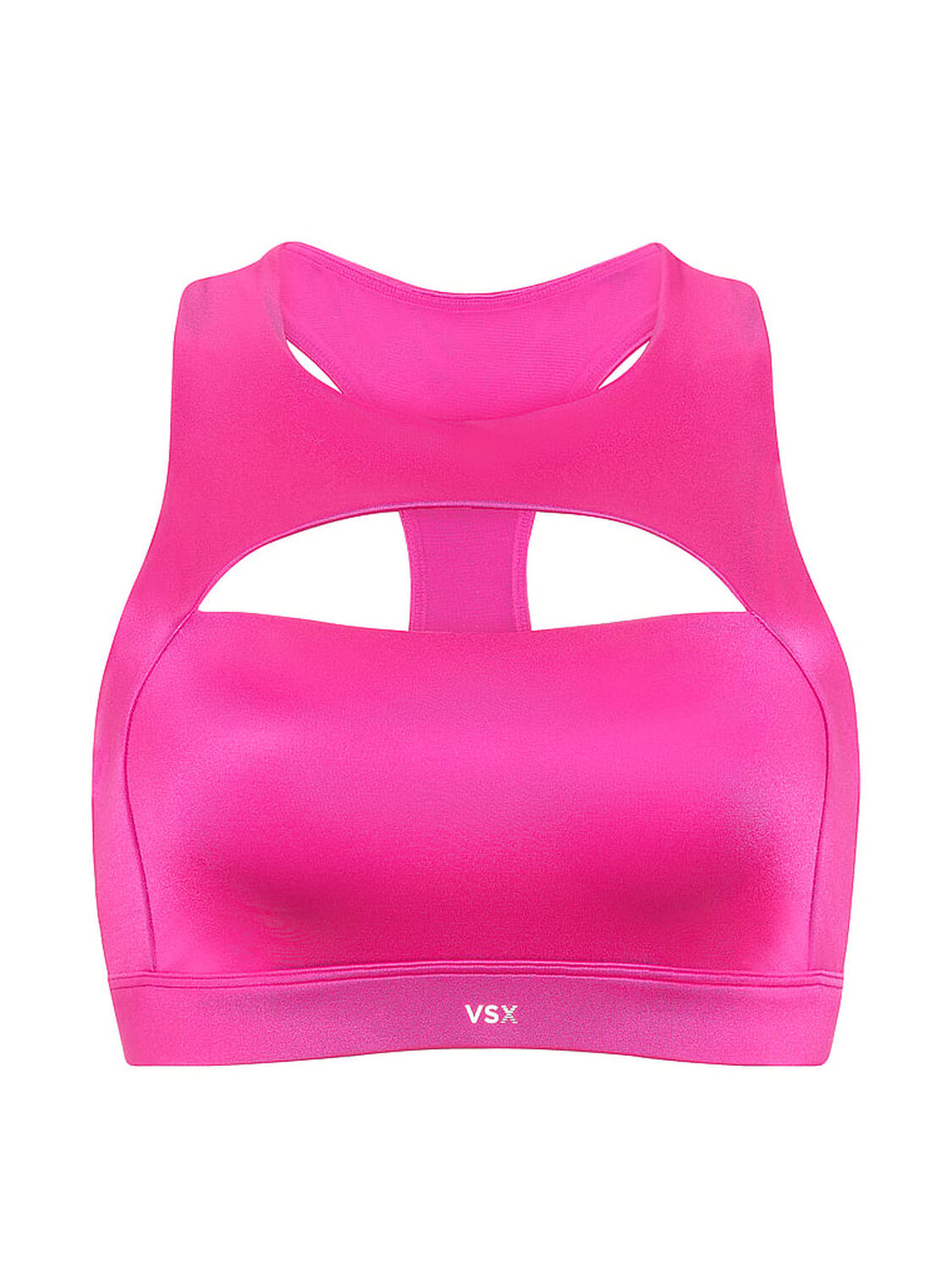 vs Vsx VSX GlossyTech&trade; Cutout Sports Bra Pink Fire 3 of 3 