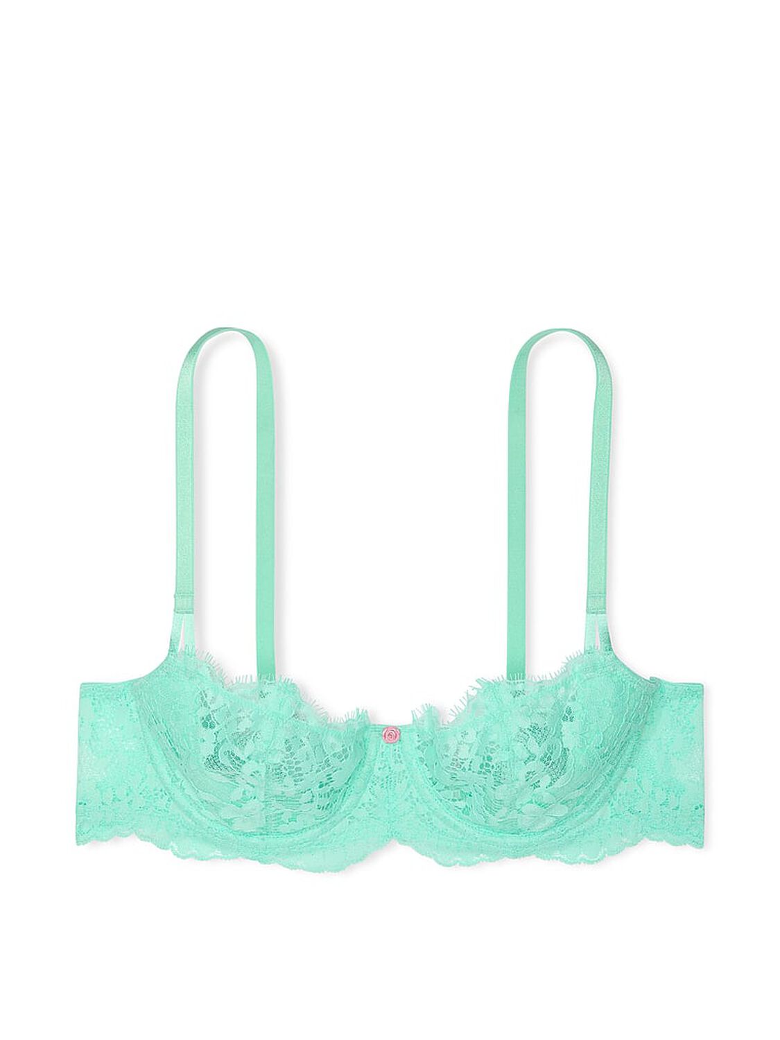 vs Dream Angels Wicked Unlined Lace Balconette Bra Waterfall 3 of 4 