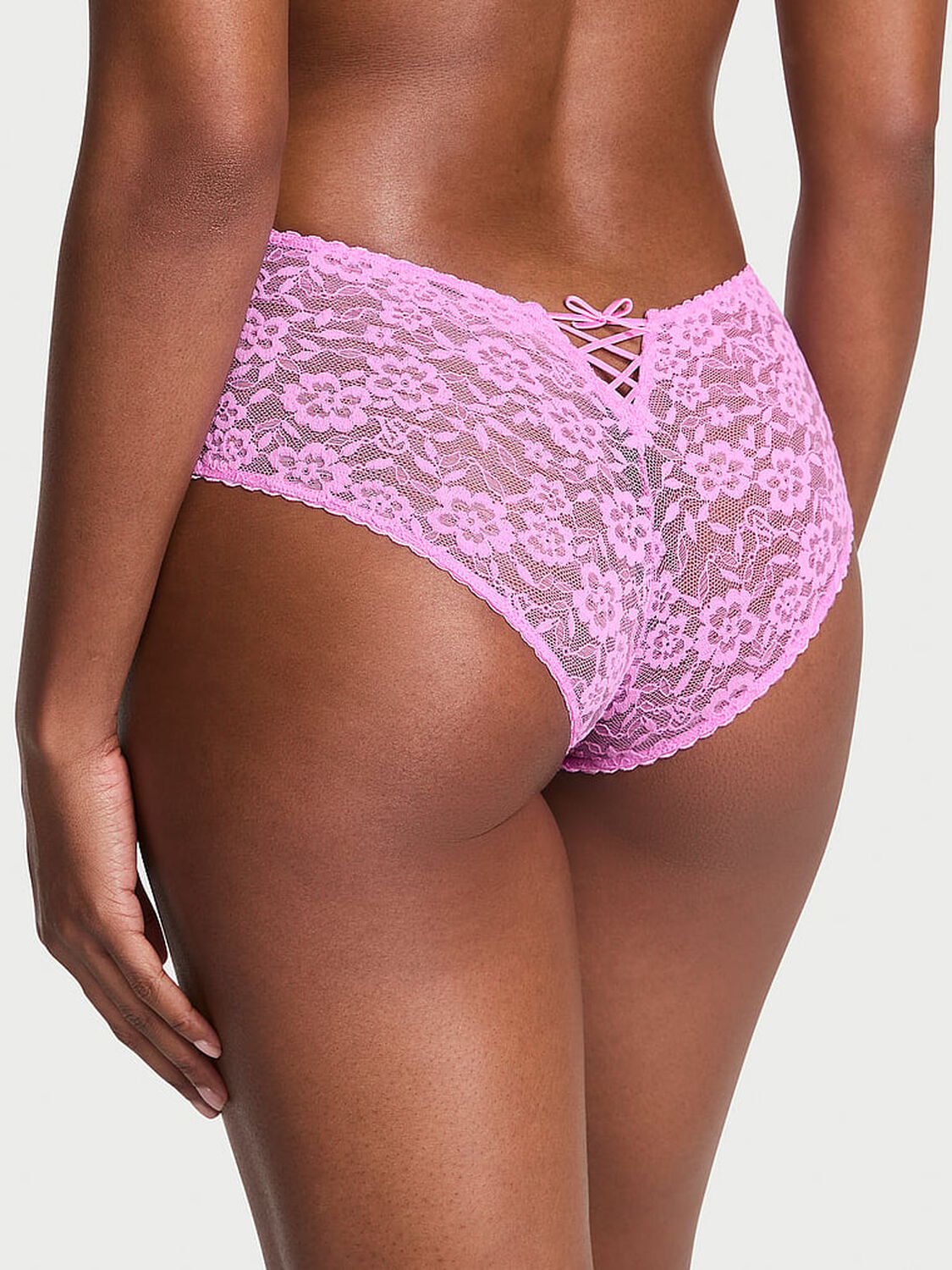 vs The Lacie Lacie Lace-Up Bow Cheeky Panty Pink Lilac 2 of 3 