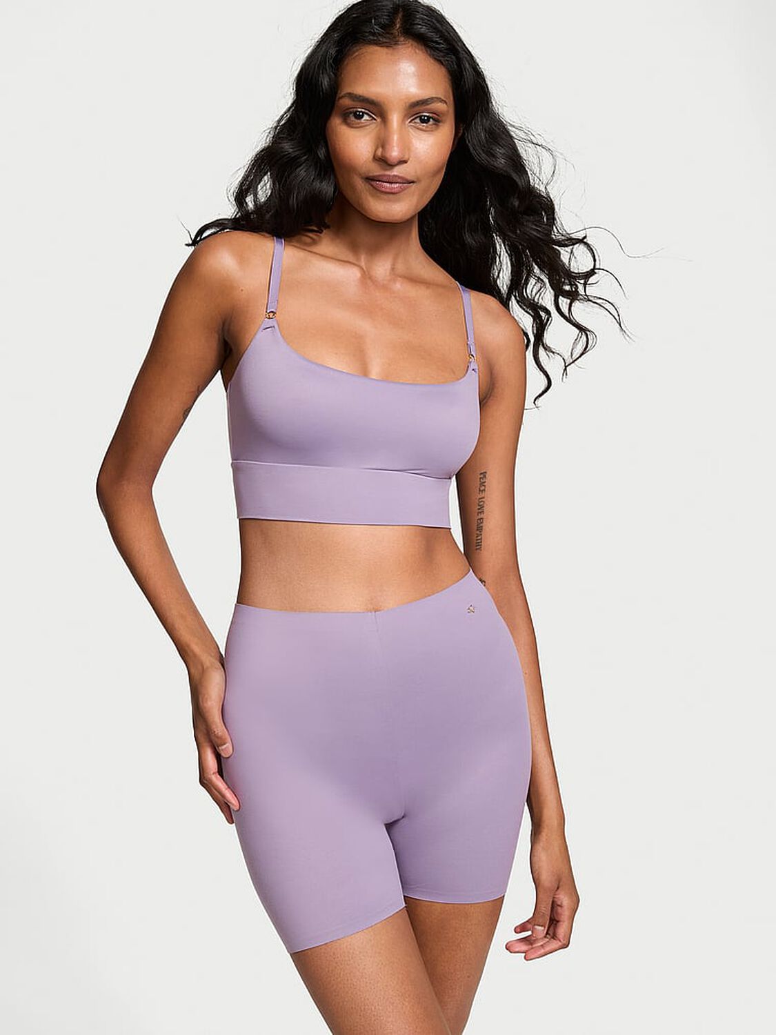 vs Victoria's Secret BODYWEAR by Victoria with FeatherSoft™ Innovation Bike Shorts Frozen Plum 4 of 4 