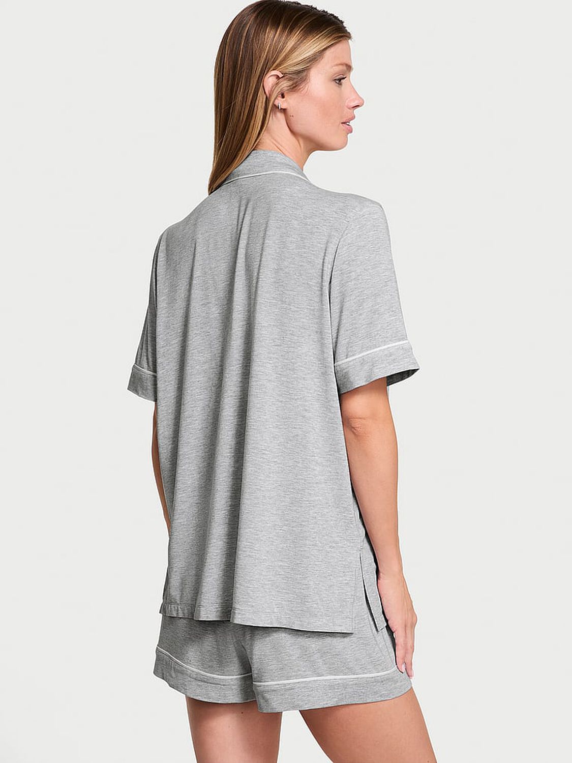 vs Victoria's Secret Modal Soft Short Pajama Set Medium Heather Grey 2 of 4 