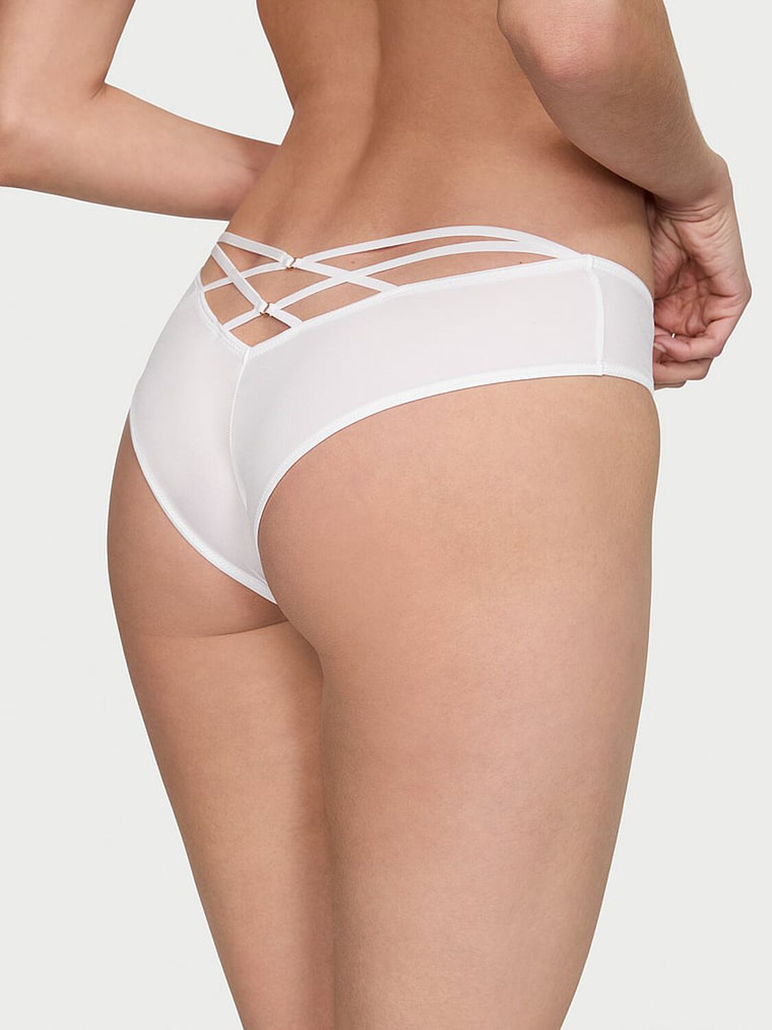 vs Very Sexy Strappy Back High-Leg Cheeky Panty Vs White 2 of 4 