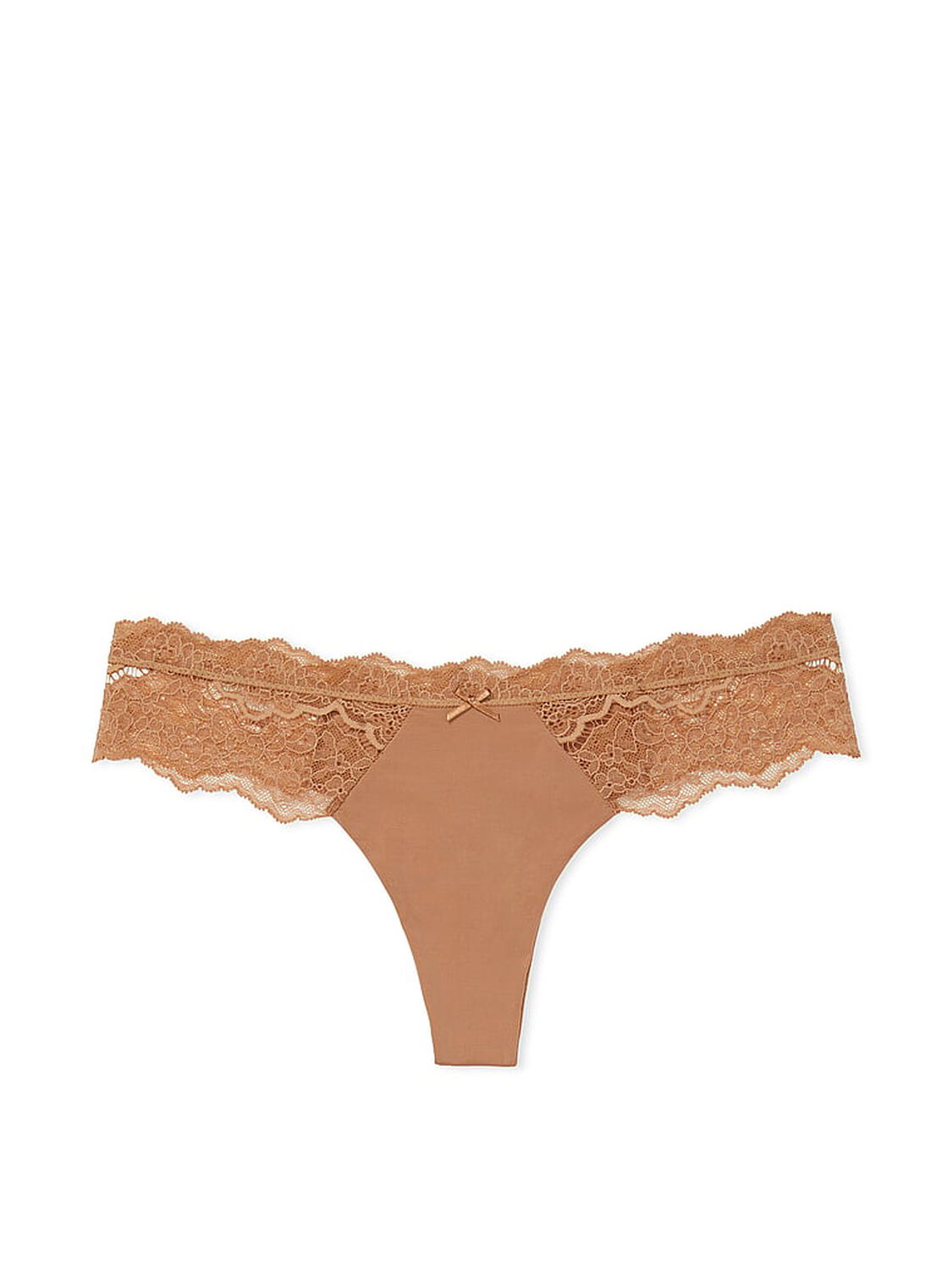 vs Dream Angels Lace-Trim Thong Panty Toffee 3 of 3 