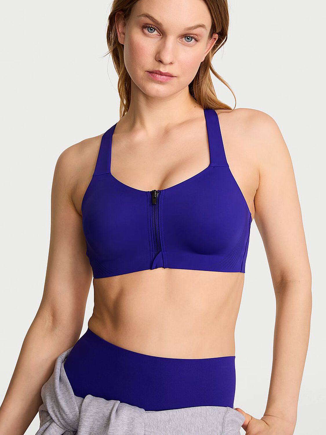 vs Vsx VSX Knockout&trade; Front-Close Sports Bra Brilliant Ink 1 of 4 