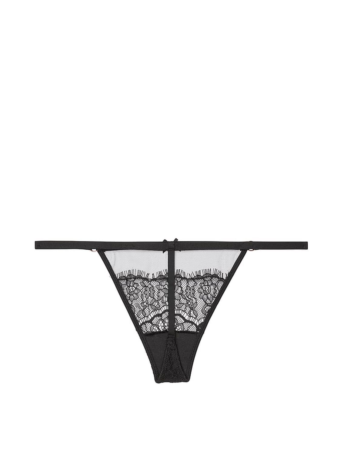 vs Dream Angels Mesh and Lace V-String Panty Black 4 of 4 