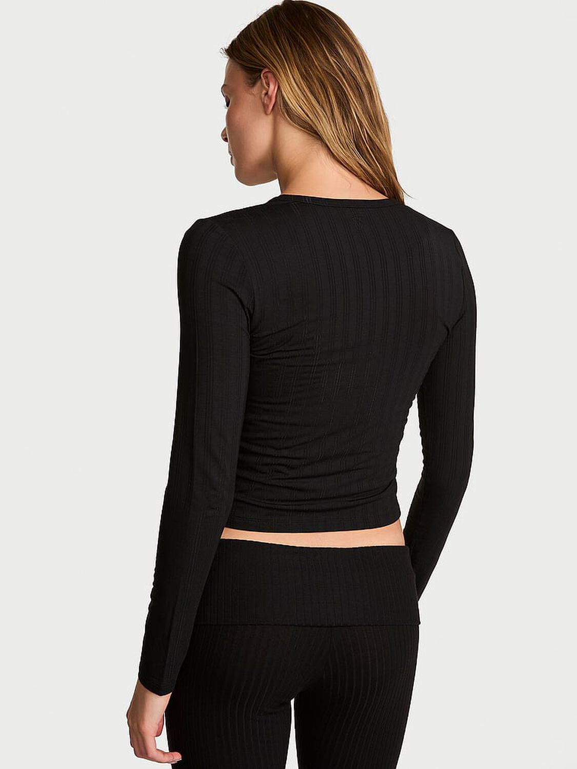 vs Victoria's Secret SoSoft&trade; Modal Ultra-Fine Cardigan Black 2 of 2 