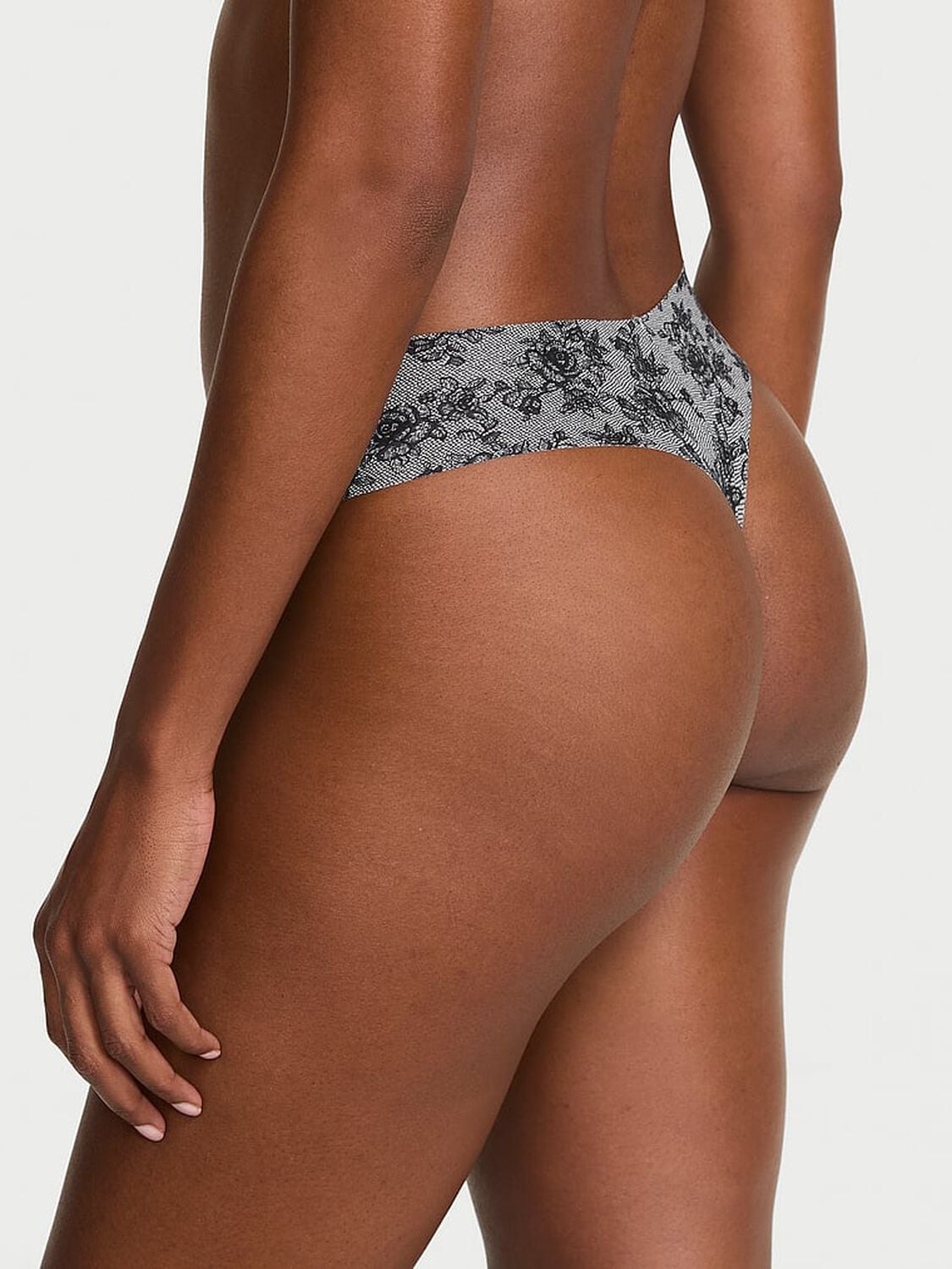 vs No-Show No-Show Thong Panty Moonshine Rose Lace 2 of 2 