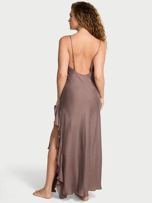 Silky Flutter Ruffled Long Slip