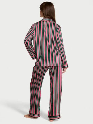 Glazed Satin Long Pajama Set