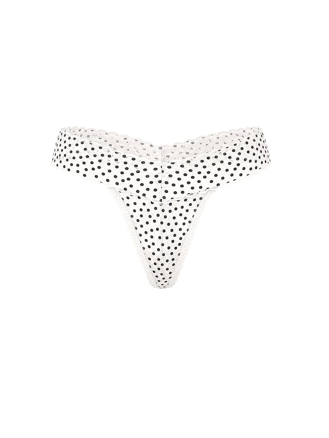 vs The Lacie Lace Thong Panty Coconut White Dots 3 of 3 