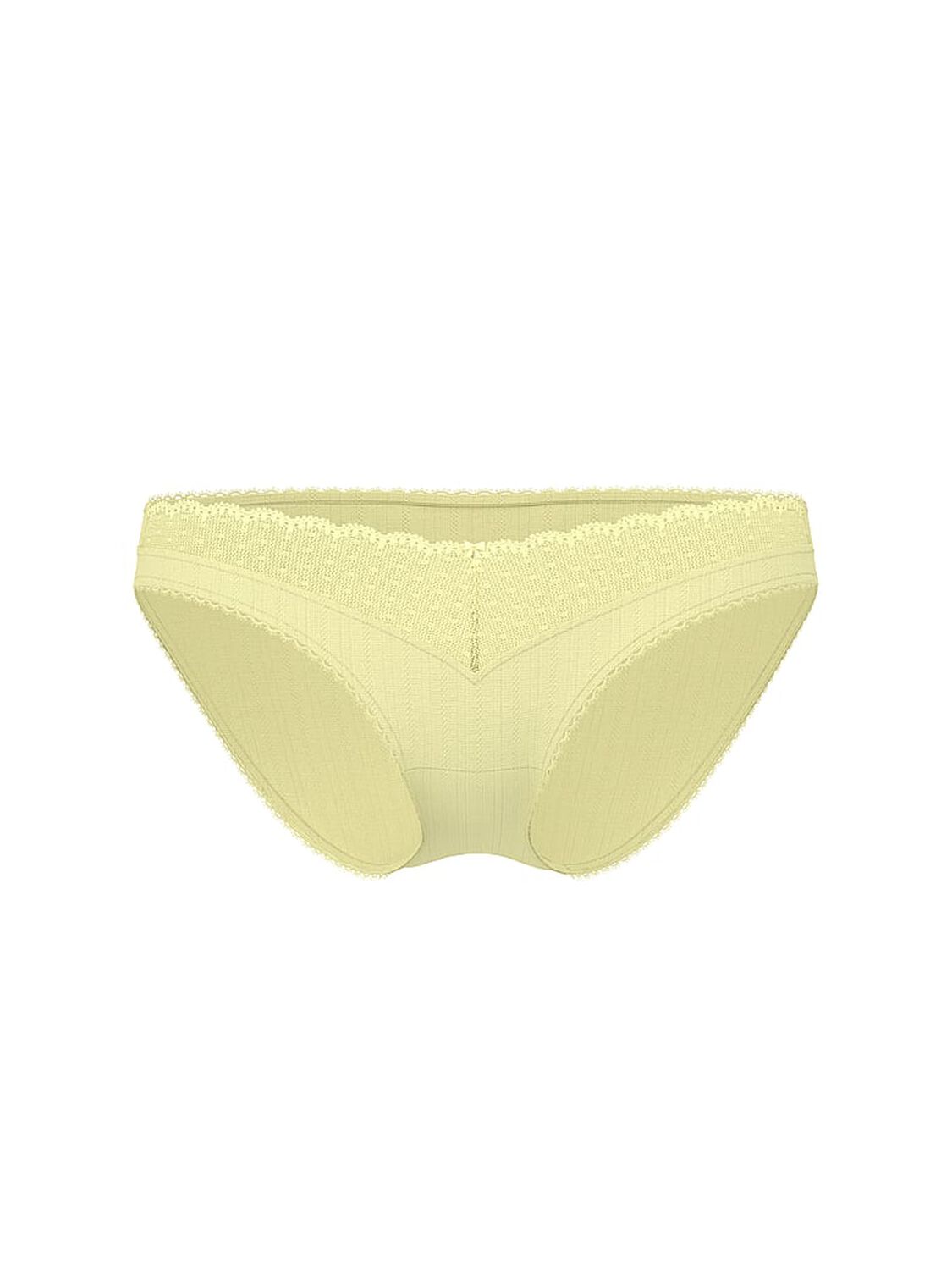 vs Victoria's Secret Stretch Pointelle Bikini Panty Lemonade 3 of 3 