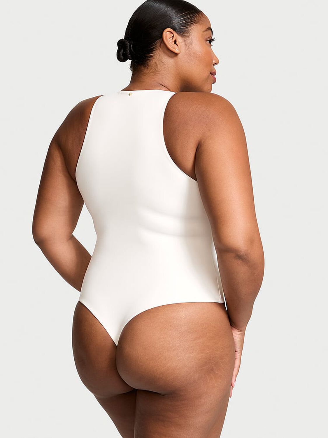 vs Vsx BODYWEAR by Victoria's Secret with FeatherSoft&trade; Innovation Tank Bodysuit Coconut White 2 of 3 