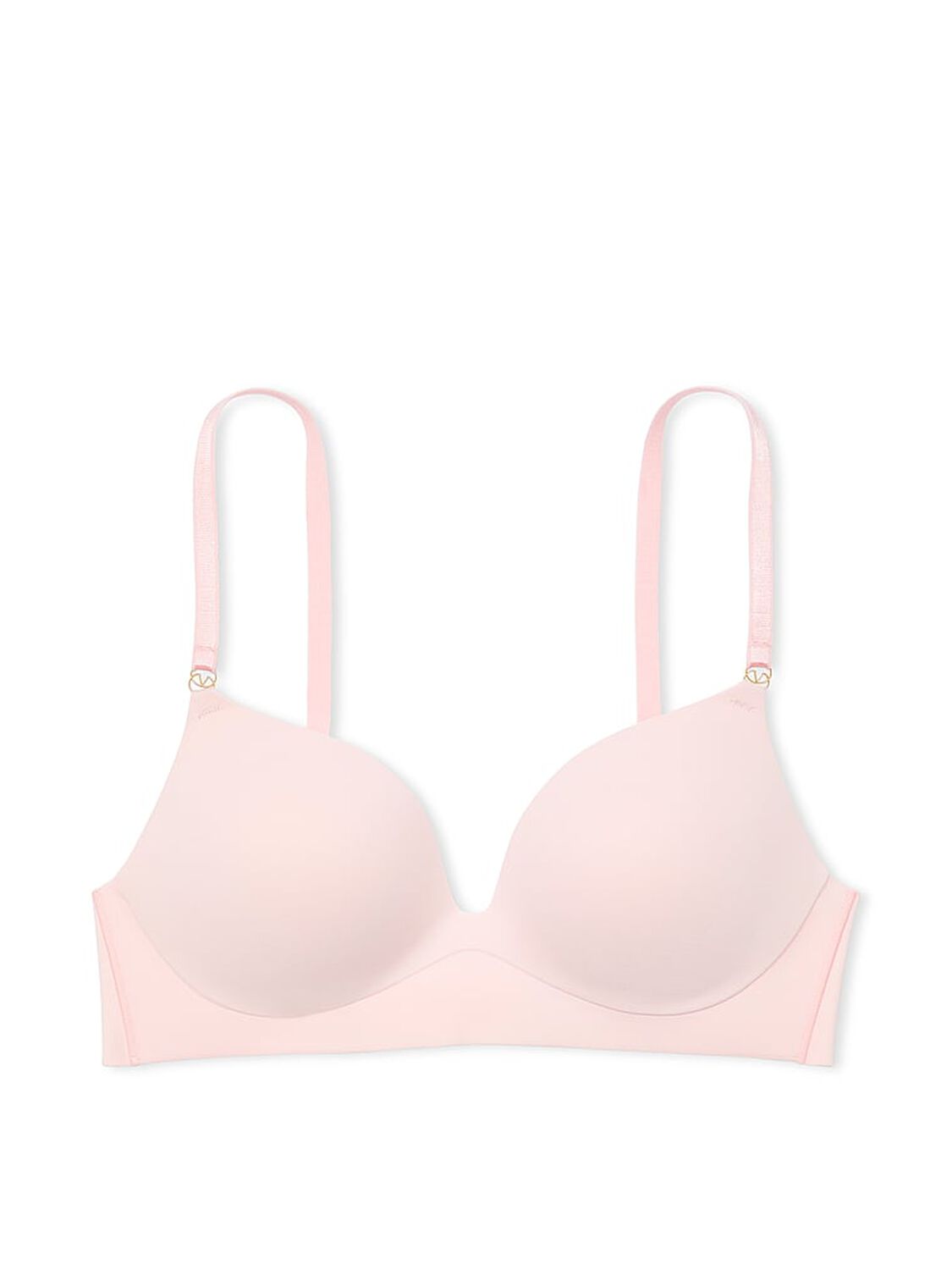 vs Dream Angels Smooth Wireless Push-Up Plunge Bra Purest Pink 3 of 4 