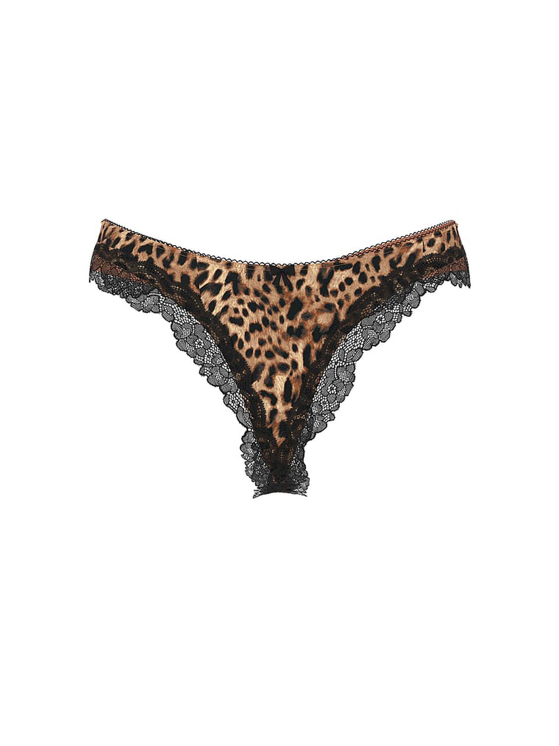 vs Victoria's Secret Tease Sheer Shimmer High-Leg Thong Panty Leopard 3 of 3 