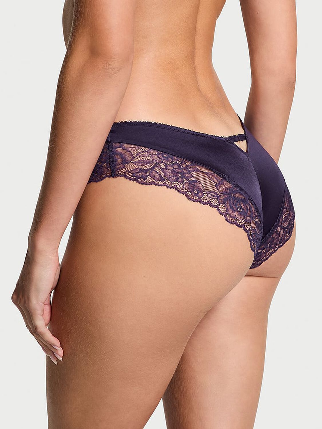 vs Very Sexy Rose Lace-Trim High-Leg Cheeky Panty Amethyst 2 of 3 