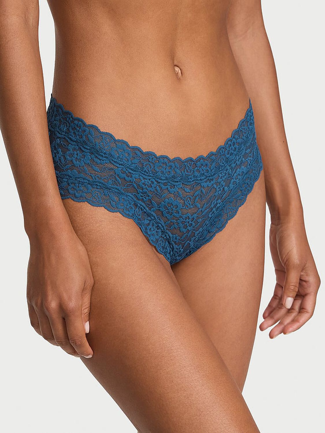 vs The Lacie Blossom Lace Cheeky Panty Midnight Sea 1 of 3 