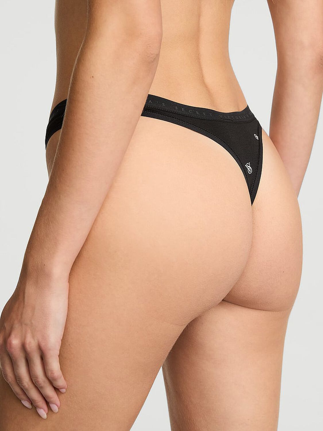 vs Victoria's Secret Stretch Cotton High-Leg Scoop Thong Panty Tossed Vs Lockup 2 of 2 