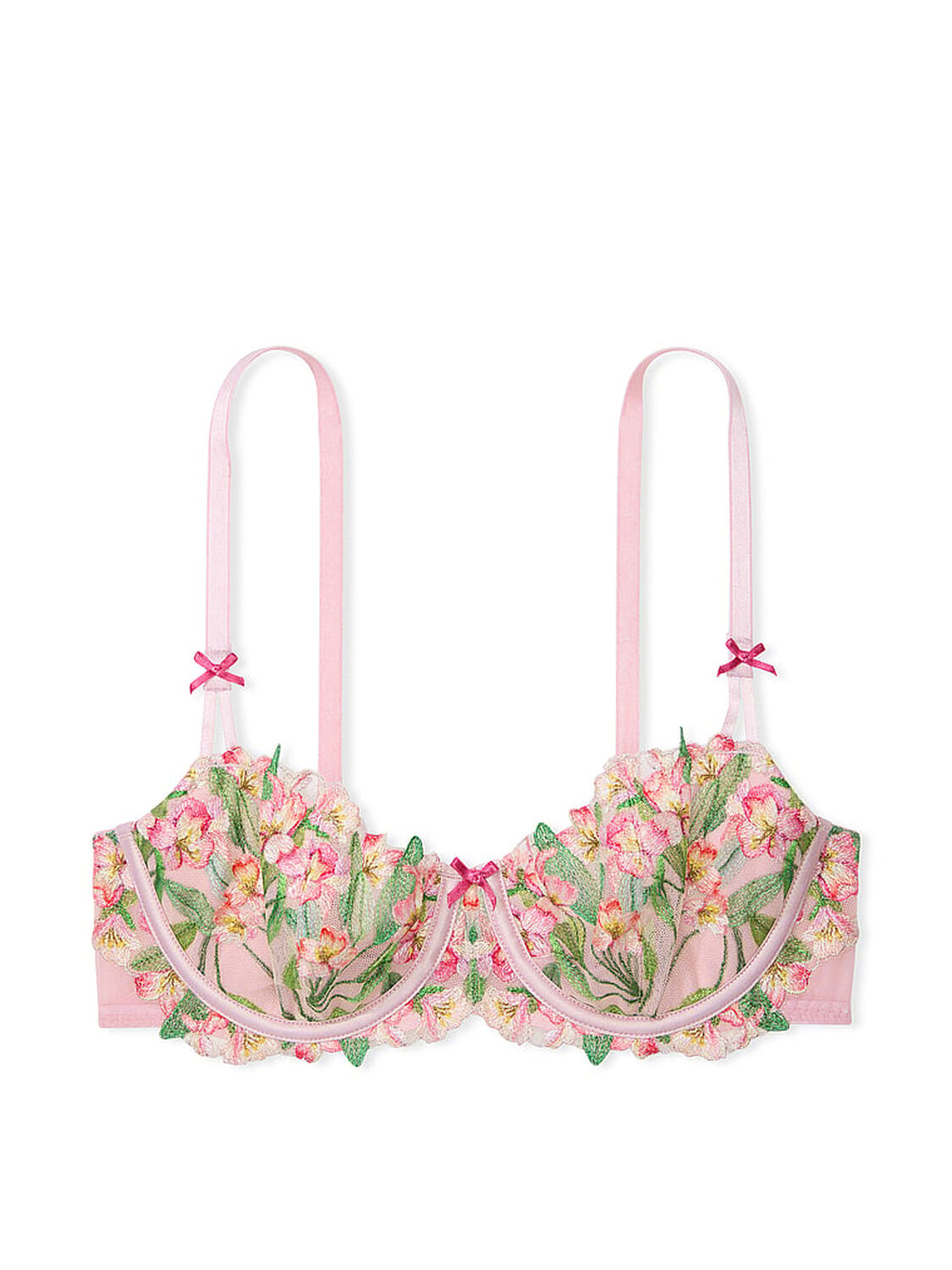 vs Dream Angels Wicked Unlined Lily Embroidery Balconette Bra 3 of 4 