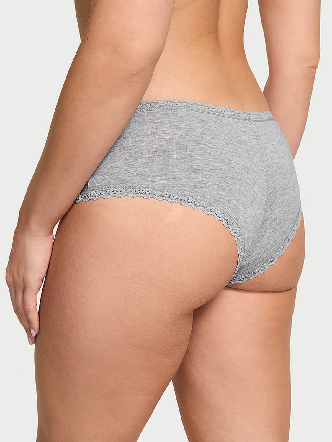 vs The Lacie Cotton Lace-Waist Cheeky Panty Heather Grey 2 of 3 