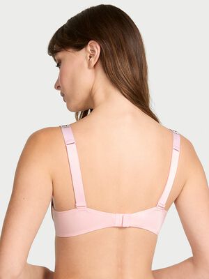 Logo Shine Strap Lightly Lined Low-Cut Demi Bra
