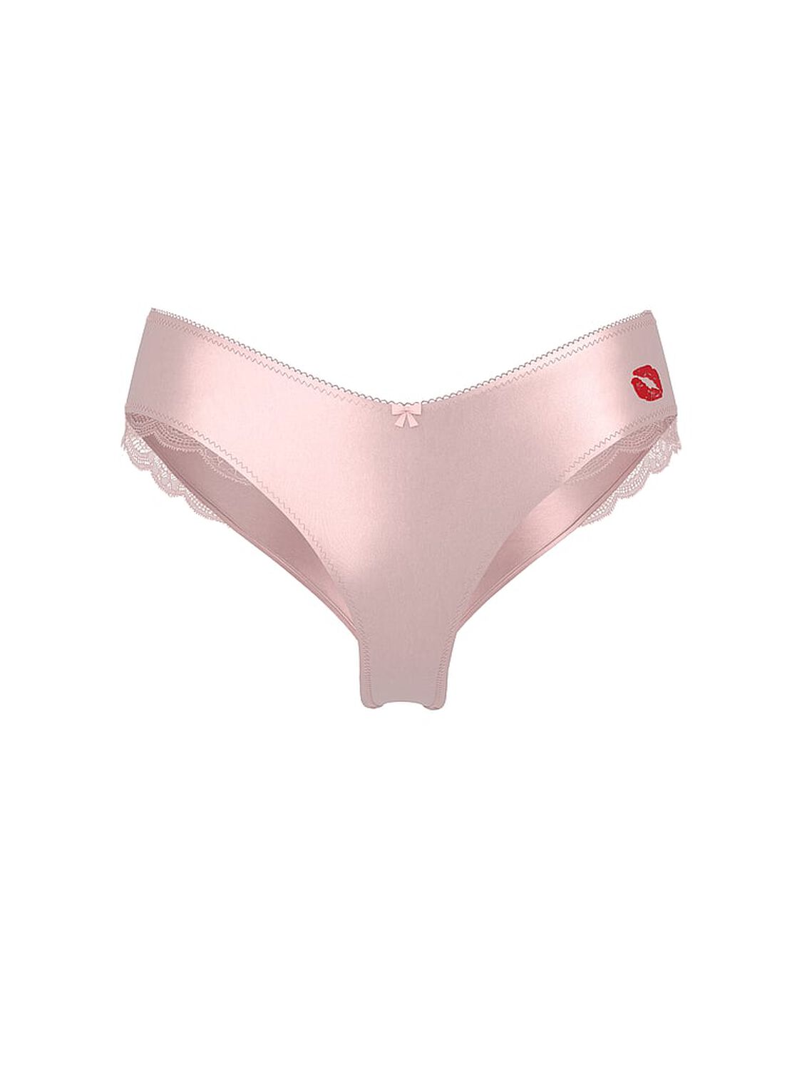 vs Victoria's Secret Tease Satin Kiss High-Leg Cheeky Panty Angel Pink 3 of 4 